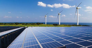 Solar Panels And Wind Turbines Large