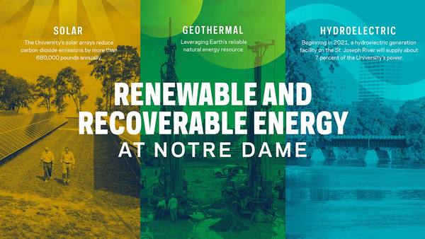 Notre Dame ceases to burn coal, a year ahead of schedule